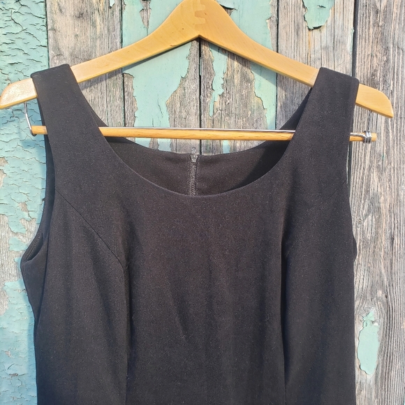 Vintage Braemar 1970s Black Velvet Style Sheath Dress - Picture 3 of 3